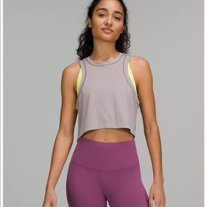 Lululemon tank Open Back Cropped Train Tank